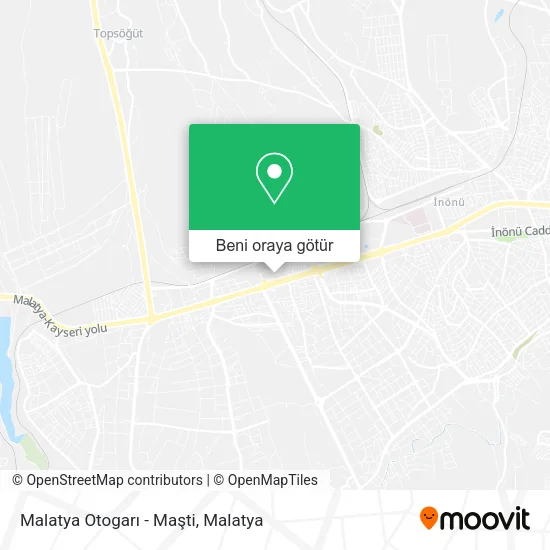 Malatya Otogarı - Maşti harita