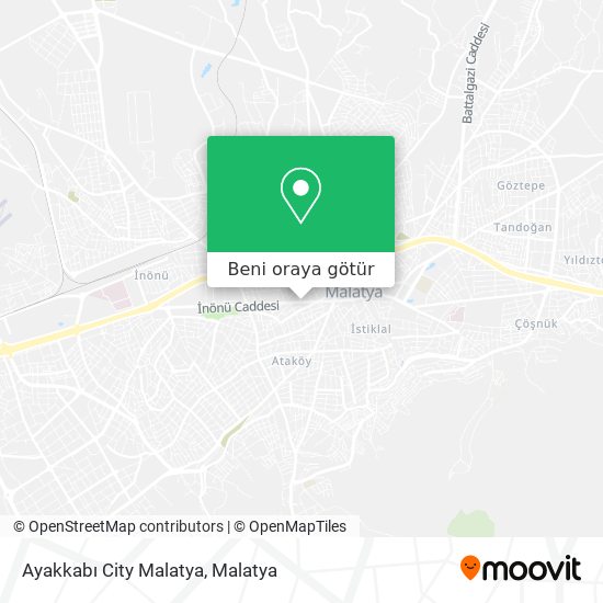 Ayakkabı City Malatya harita