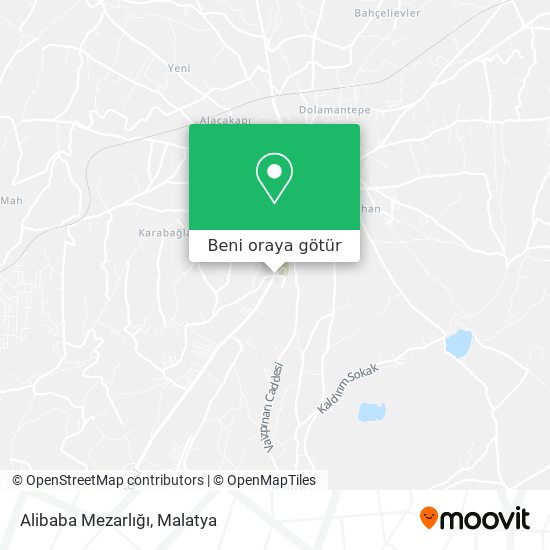 Alibaba Mezarlığı harita