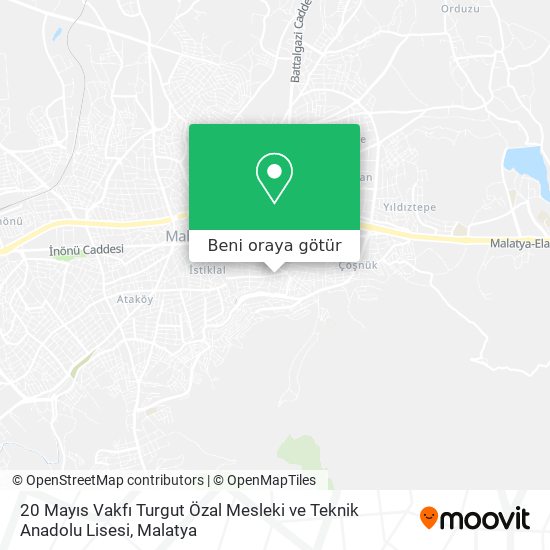 20 Mayıs Vakfı Turgut Özal Mesleki ve Teknik Anadolu Lisesi harita