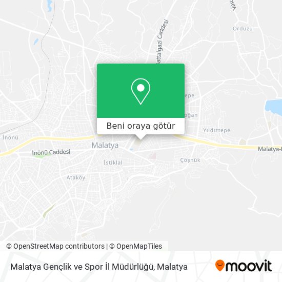 Malatya Gençlik ve Spor İl Müdürlüğü harita