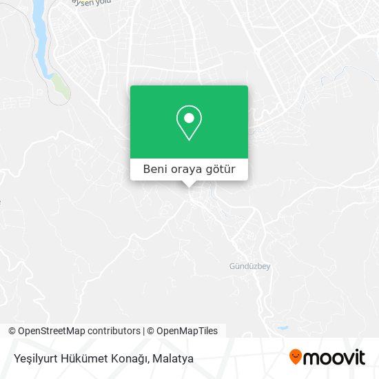 Yeşilyurt Hükümet Konağı harita