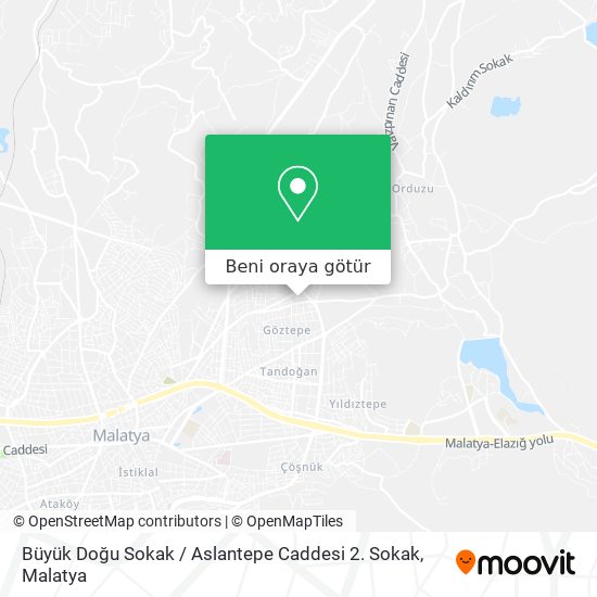 Büyük Doğu Sokak / Aslantepe Caddesi 2. Sokak harita