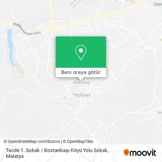 Tecde 1. Sokak / Bostanbaşı Köyü Yolu Sokak harita