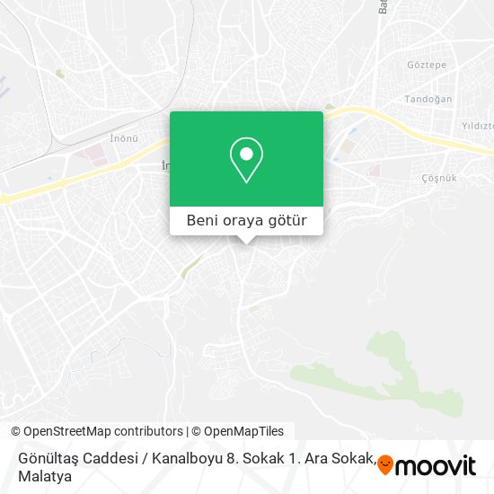 Gönültaş Caddesi / Kanalboyu 8. Sokak 1. Ara Sokak harita