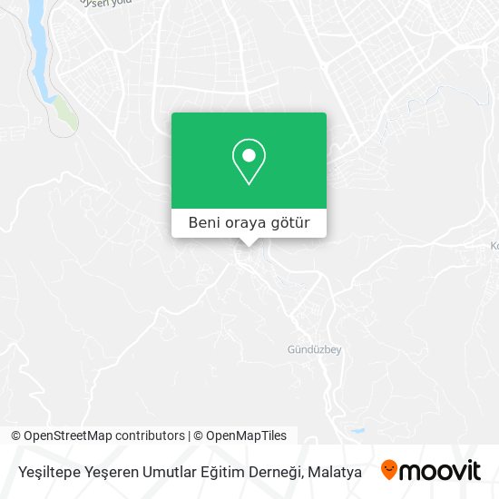 Yeşiltepe Yeşeren Umutlar Eğitim Derneği harita