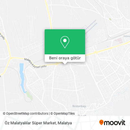 Öz Malatyalılar Süper Market harita