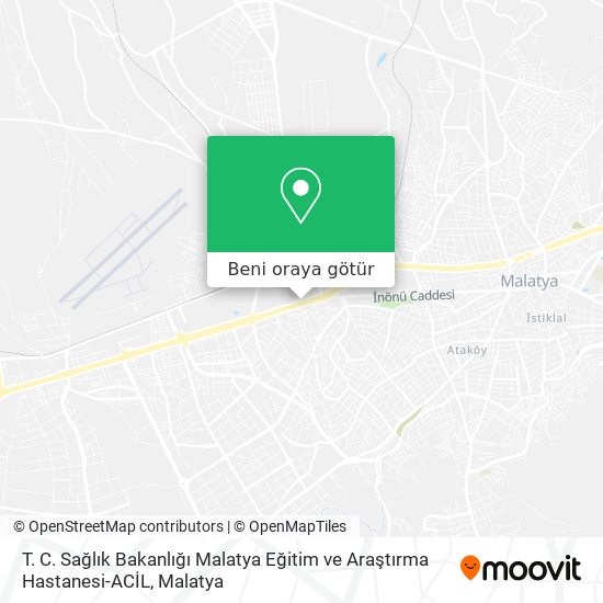 T. C. Sağlık Bakanlığı Malatya Eğitim ve Araştırma Hastanesi-ACİL harita