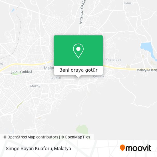 Simge Bayan Kuaförü harita