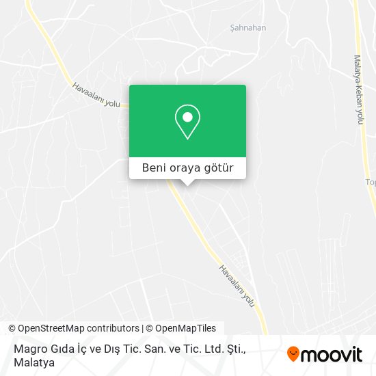 Magro Gıda İç ve Dış Tic. San. ve Tic. Ltd. Şti. harita