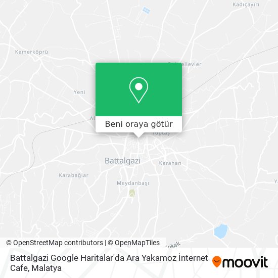 Battalgazi Google Haritalar'da Ara Yakamoz İnternet Cafe harita