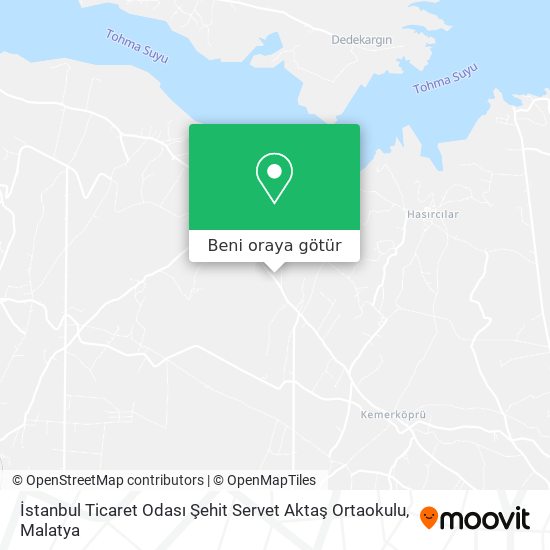 İstanbul Ticaret Odası Şehit Servet Aktaş Ortaokulu harita