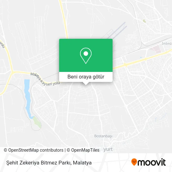 Şehit Zekeriya Bitmez Parkı harita