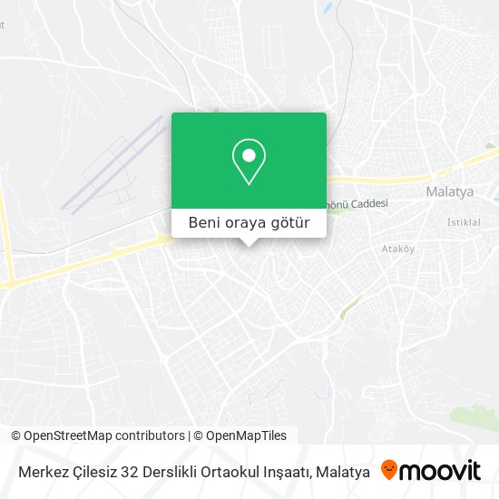 Merkez Çilesiz 32 Derslikli Ortaokul Inşaatı harita
