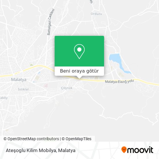 Ateşoglu Kilim Mobilya harita