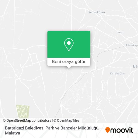 Battalgazi Belediyesi Park ve Bahçeler Müdürlüğü harita