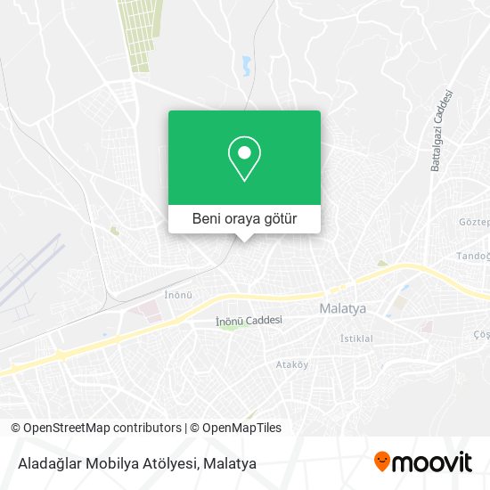 Aladağlar Mobilya Atölyesi harita