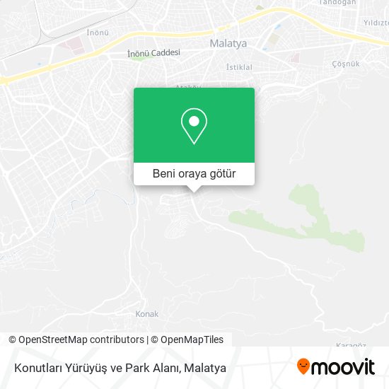 Konutları Yürüyüş ve Park Alanı harita