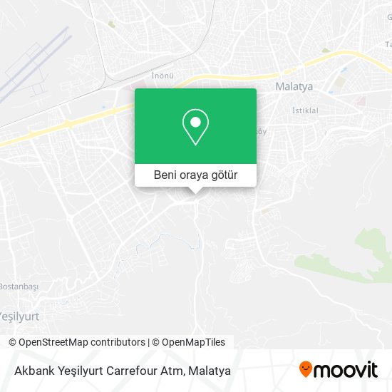 Akbank Yeşilyurt Carrefour Atm harita