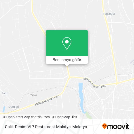Calik Denim VIP Restaurant Malatya harita