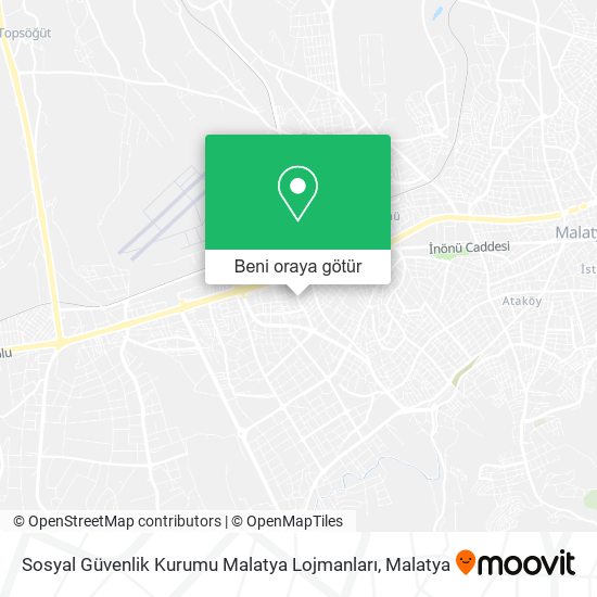 Sosyal Güvenlik Kurumu Malatya Lojmanları harita