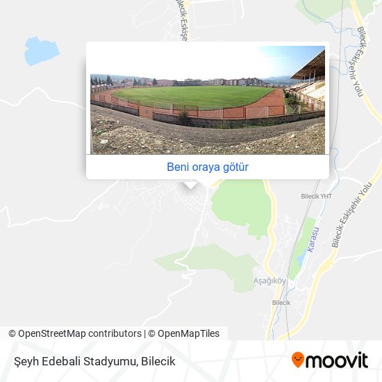Şeyh Edebali Stadyumu harita