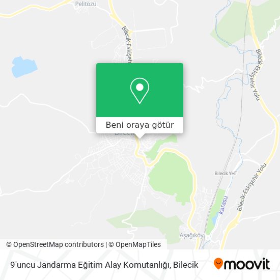 9'uncu Jandarma Eğitim Alay Komutanlığı harita