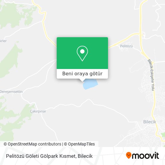 Pelitözü Göleti Gölpark Kısmet harita