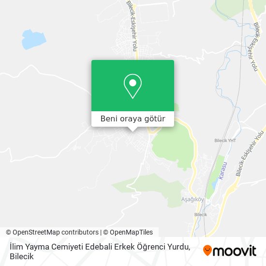 İlim Yayma Cemiyeti Edebali Erkek Öğrenci Yurdu harita