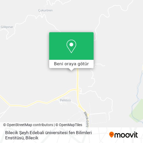 Bilecik Şeyh Edebali üniversitesi fen Bilimleri Enstitüsü harita
