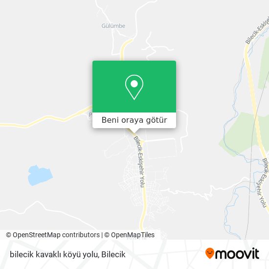 bilecik kavaklı köyü yolu harita