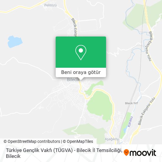 Türkiye Gençlik Vakfı (TÜGVA) - Bilecik İl Temsilciliği harita