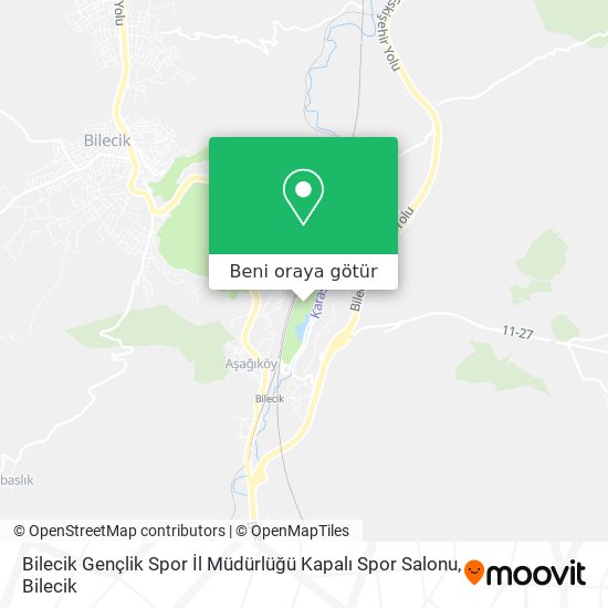 Bilecik Gençlik Spor İl Müdürlüğü Kapalı Spor Salonu harita