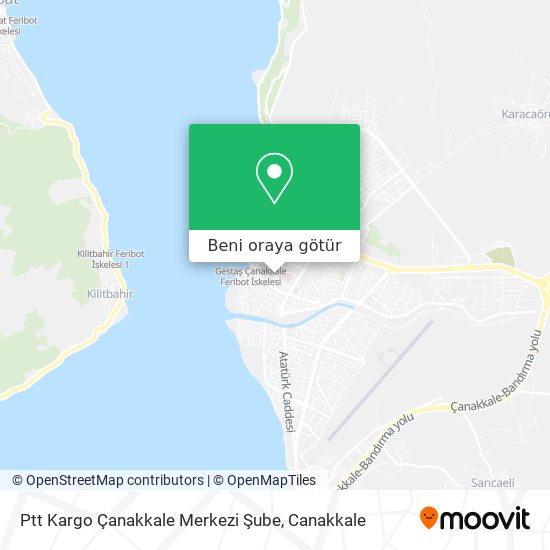 Ptt Kargo Çanakkale Merkezi Şube harita