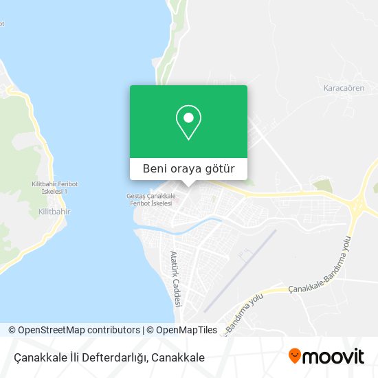 Çanakkale İli Defterdarlığı harita