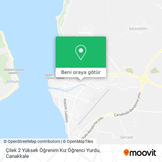 Çilek 2 Yüksek Öğrenim Kız Öğrenci Yurdu harita