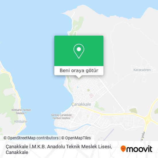 Çanakkale İ.M.K.B. Anadolu Teknik Meslek Lisesi harita