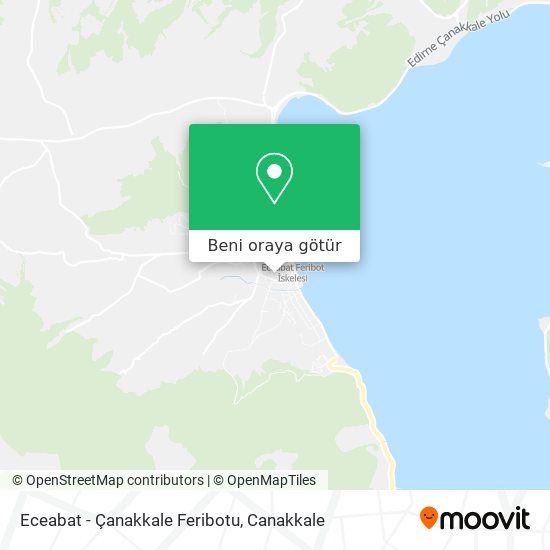 Eceabat - Çanakkale Feribotu harita