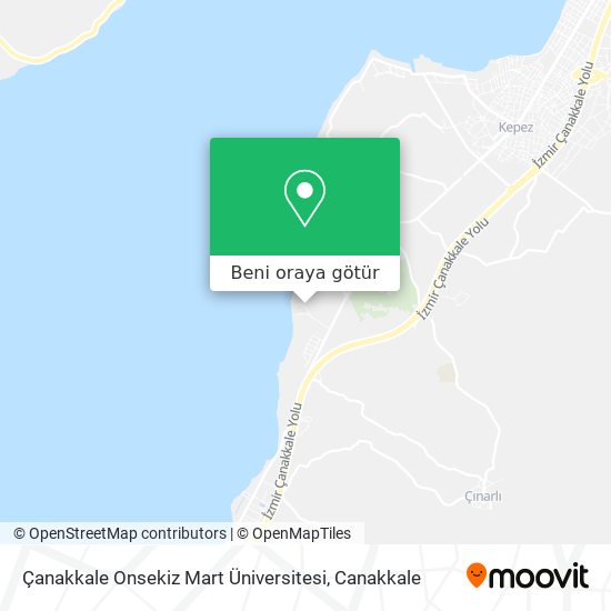 Çanakkale Onsekiz Mart Üniversitesi harita