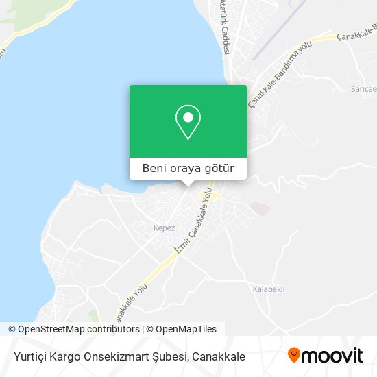 yurtici kargo onsekizmart subesi canakkale nerede otobus minibus dolmus veya vapur ile nasil gidilir