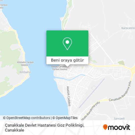 Çanakkale Devlet Hastanesi Goz Poliklinigi harita