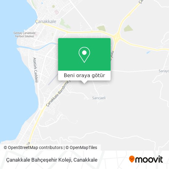 Çanakkale Bahçeşehir Koleji harita
