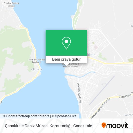 Çanakkale Deniz Müzesi Komutanlığı harita