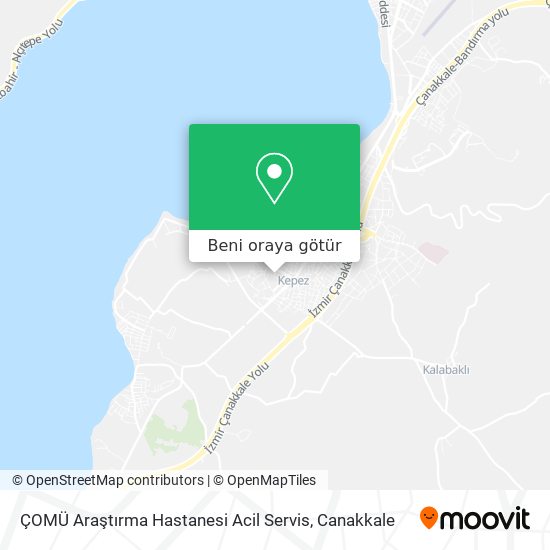 ÇOMÜ Araştırma Hastanesi Acil Servis harita