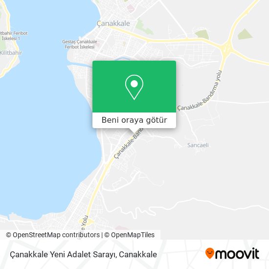 Çanakkale Yeni Adalet Sarayı harita