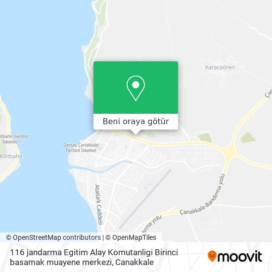 116 jandarma Egitim Alay Komutanligi  Birinci basamak muayene merkezi harita