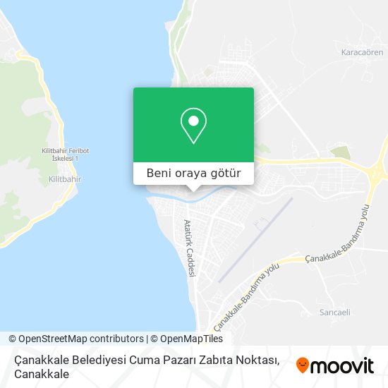 Çanakkale Belediyesi Cuma Pazarı Zabıta Noktası harita