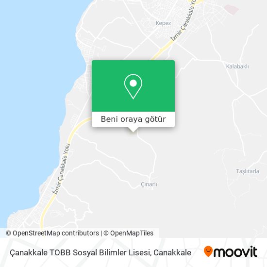 Çanakkale TOBB Sosyal Bilimler Lisesi harita