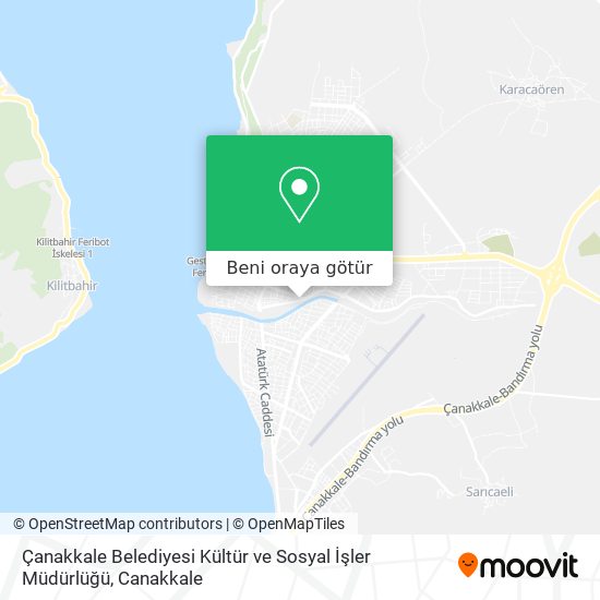 Çanakkale Belediyesi Kültür ve Sosyal İşler Müdürlüğü harita
