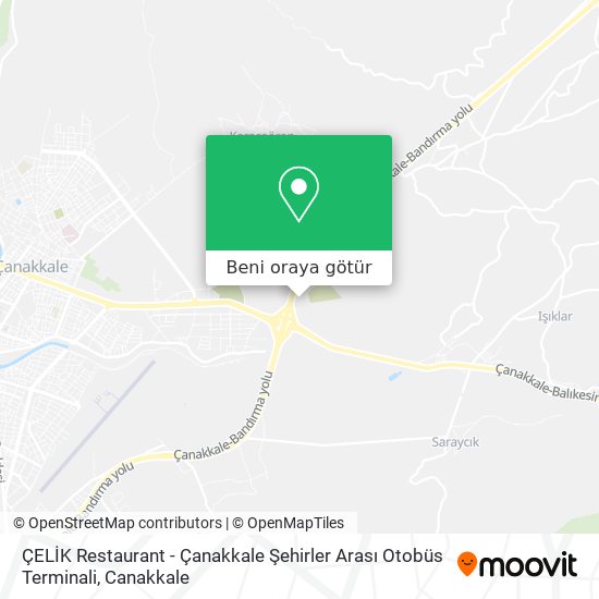 ÇELİK Restaurant -  Çanakkale Şehirler Arası Otobüs Terminali harita